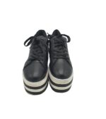 Adidasi dama Ideal Shoes, 38, imitatie de piele, negru - imagine 3
