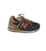 Adidasi barbati New Balance, 43, piele intoarsa, material textil, negru maro