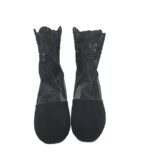 Botine dama 42, imitatie de piele, material textil, negru - imagine 3