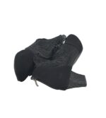 Botine dama 42, imitatie de piele, material textil, negru - imagine 4