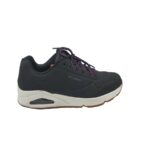 Adidasi barbati Skechers, 43, imitatie de piele, negru