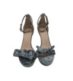 Sandale dama H&M, 39, material textil, gri - imagine 3