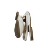 Balerini dama Peacocks, 38, imitatie de piele, alb - imagine 4