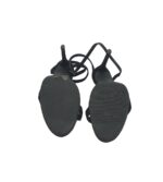 Sandale dama 38, material textil, negru - imagine 5