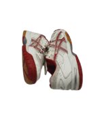 Adidasi dama Asics, 39, imitatie de piele, material textil, alb rosu - imagine 4
