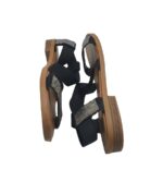 Sandale dama Claudia Ghizzani, 42, imitatie de piele, material textil, negru - imagine 4