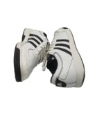 Adidasi barbati Adidas, 42, imitatie de piele, piele, alb negru - imagine 4