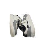 Adidasi copii  33, imitatie de piele, alb gri - imagine 4