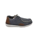 Mocasini barbati Rieker, 42, material textil, gri maro
