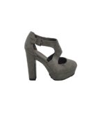 Sandale dama New Look, 38, material textil, gri