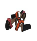 Sandale dama Small Swan, 40, material textil, roz negru - imagine 4
