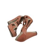 Sandale dama Topshop, 38, piele intoarsa, roz gri - imagine 4