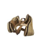 Sandale dama 38, imitatie de piele, bej - imagine 4