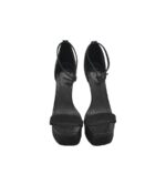 Sandale dama Asos, 38, material textil, negru - imagine 3