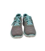 Adidasi dama Skechers, 38, material textil, gri - imagine 3