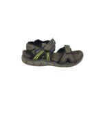 Sandale copii 36, imitatie de piele, material textil, gri