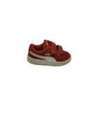 Adidasi copii Puma, 23, piele intoarsa, rosu