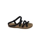 Sandale dama 37, material textil, negru