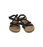 Sandale dama 37, material textil, negru - imagine 3