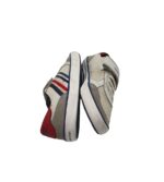 Tenisi copii Geox, 35, piele intoarsa, material textil, piele, alb gri - imagine 4