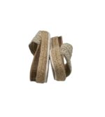 Saboti dama Jomix, 37, imitatie de piele, material textil, crem gri - imagine 4