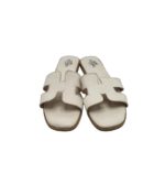 Saboti dama 40, imitatie de piele, alb - imagine 3