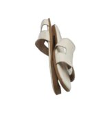 Saboti dama 40, imitatie de piele, alb - imagine 4