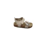 Sandale copii H&M, 23, material textil, crem
