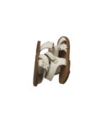 Sandale copii 23, imitatie de piele, alb - imagine 4