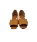 Sandale dama Ideal Shoes, 36, material textil, maro - imagine 3