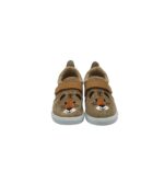 Tenisi copii Vty, 23, imitatie de piele, material textil, maro - imagine 3