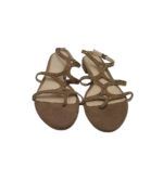 Sandale dama Zara, 39, material textil, maro - imagine 3