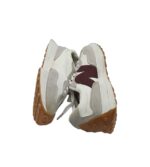 Adidasi dama  37, imitatie de piele, material textil, alb gri - imagine 4