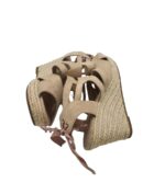 Sandale dama 37, material textil, crem - imagine 4