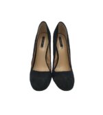Pantofi dama Zara, 41, piele intoarsa, negru - imagine 3