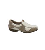 Pantofi dama Medicus, 39, material textil, piele, gri alb