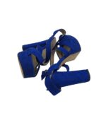 Sandale dama 41, material textil, albastru - imagine 4