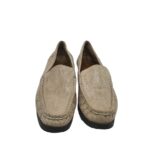 Mocasini dama 39.5, piele intoarsa, bej - imagine 3