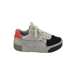 Adidasi dama Puma, 39, piele intoarsa, piele, alb negru