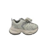 Adidasi dama 38, imitatie de piele, material textil, alb gri