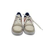 Tenisi dama Hummel, 39, piele intoarsa, material textil, alb gri - imagine 3