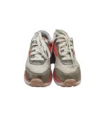 Adidasi copii Puma, 33, piele intoarsa, material textil, alb gri  rosu - imagine 3