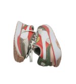 Adidasi copii Puma, 33, piele intoarsa, material textil, alb gri  rosu - imagine 4