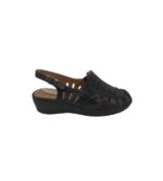 Sandale dama Hangao Supy,  imitatie de piele, negru