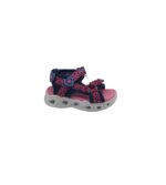 Sandale copii Skechers, 25, material textil, roz bleumarin