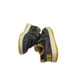 Adidasi copii 24, imitatie de piele, material textil, negru - imagine 4