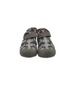 Sandale copii 25, imitatie de piele, gri - imagine 3