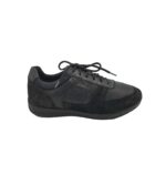 Adidasi barbati Geox, 42, piele intoarsa, piele, negru