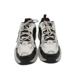 Adidasi barbati Nike, 44, material textil, piele, alb negru - imagine 3