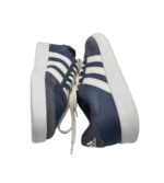 Adidasi barbati Adidas, 42, piele intoarsa, imitatie de piele, bleumarin - imagine 4